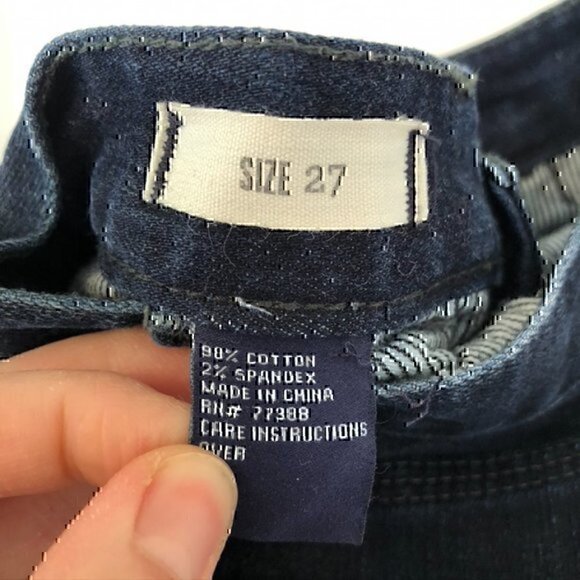 MADEWELL Skinny Skinny Ankle Jeans Dark Wash Mid Rise Waist Cropped Crop 27 W27 - Picture 11 of 12